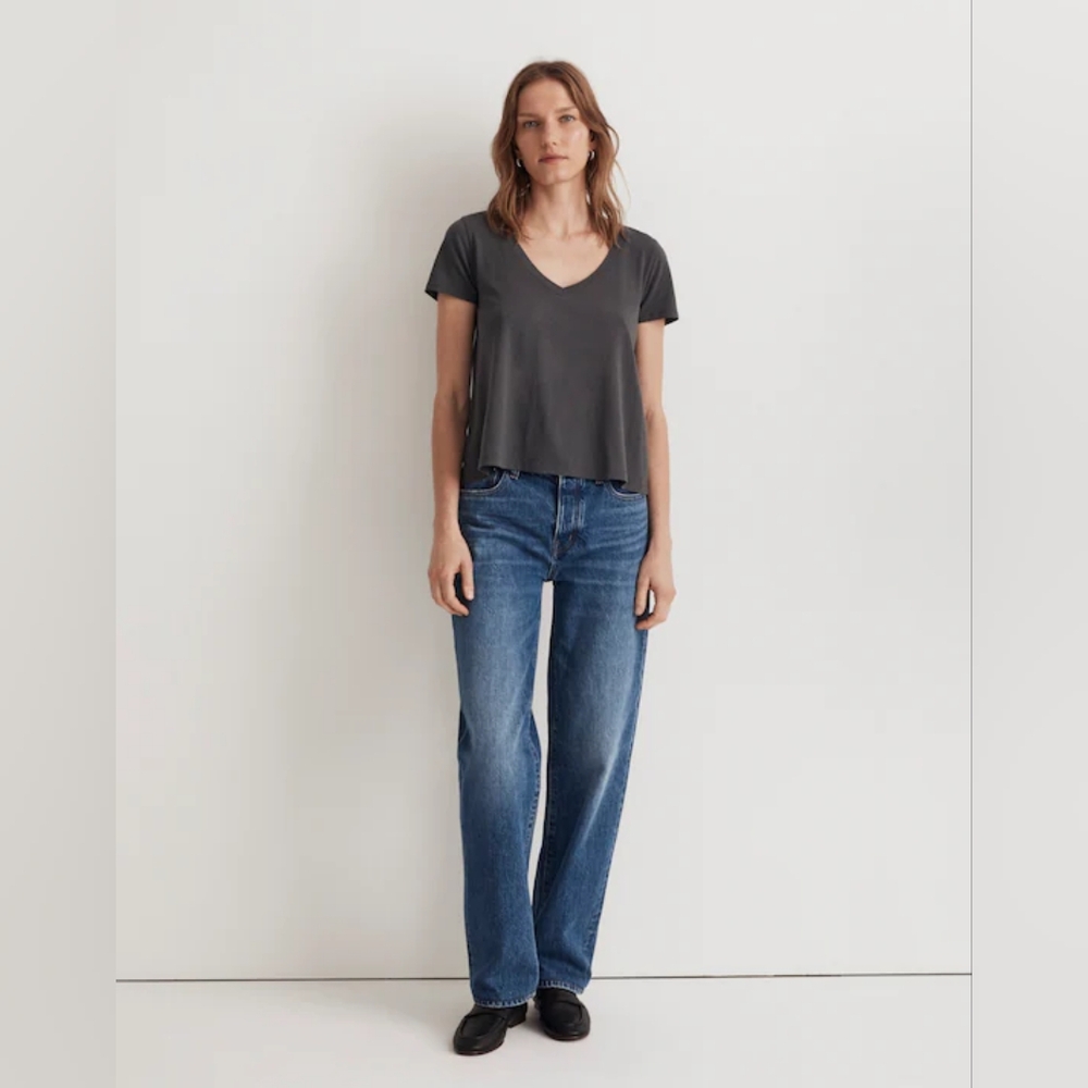 NWT Madewell Slub Boxy-Crop Tee Size XXS - Picture 4 of 8